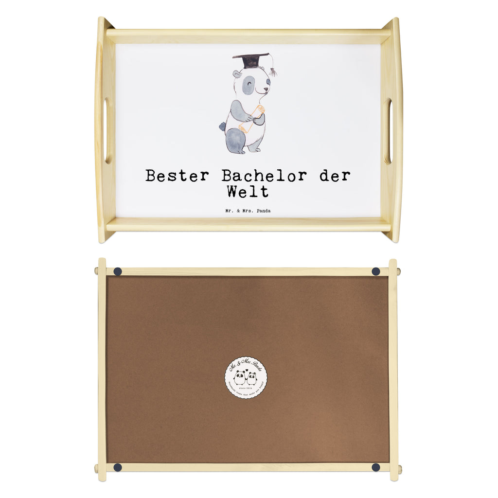 Serviertablett Panda Bester Bachelor der Welt Tablett, Holztablett, Küchentablett, Dekotablett, Frühstückstablett, für, Dankeschön, Geschenk, Schenken, Geburtstag, Geburtstagsgeschenk, Geschenkidee, Danke, Bedanken, Mitbringsel, Freude machen, Geschenktipp, Bachelor, Student, Studium, Sohn, Spaß, Musterschüler, lustig, Studienabschluss, witzig, Universität, Abschluss, Alumni, Uni, Studenten, Hochschule