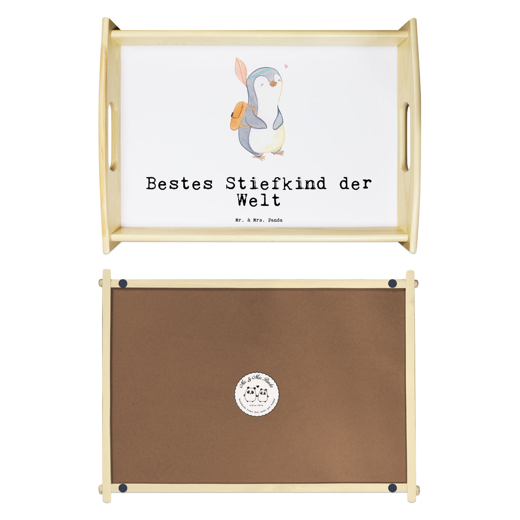 Serviertablett Pinguin Bestes Stiefkind der Welt Tablett, Holztablett, Küchentablett, Dekotablett, Frühstückstablett, für, Dankeschön, Geschenk, Schenken, Geburtstag, Geburtstagsgeschenk, Geschenkidee, Danke, Bedanken, Mitbringsel, Freude machen, Geschenktipp, Stiefkind, angeheiratet, Kinder, Kind, Kid, Kids, Kiddy, Bestes, Tochter, Sohn, Nachwuchs, Geburt, Liebling, Taufe