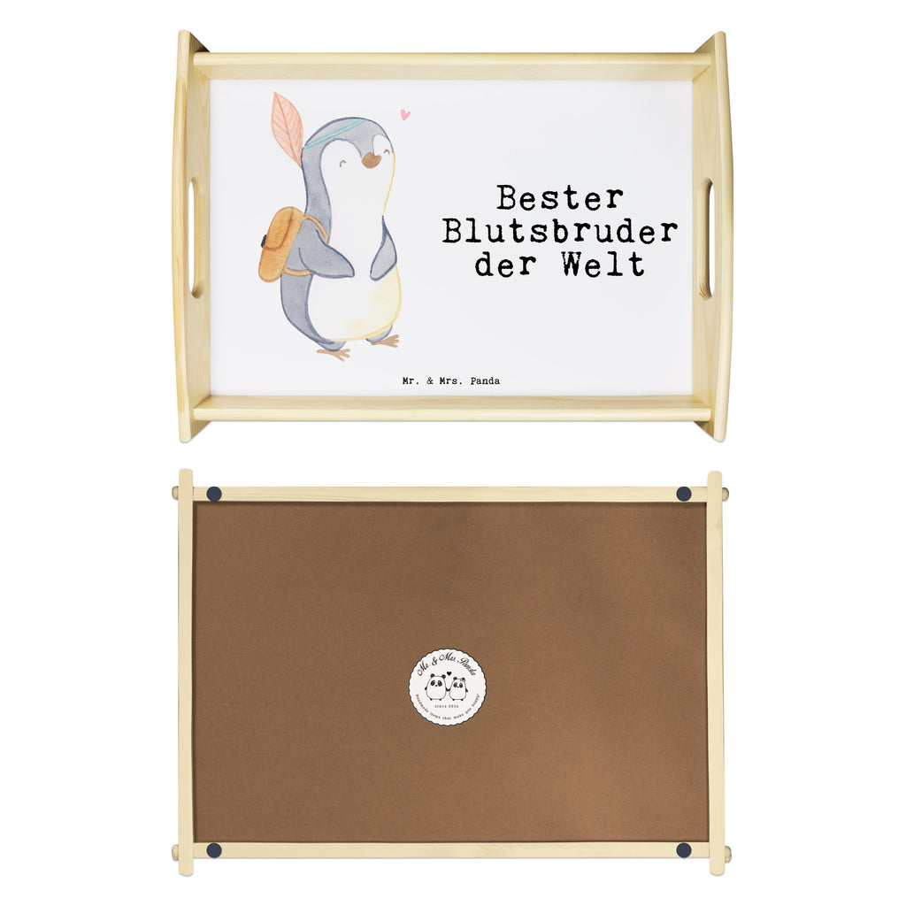 Serviertablett Pinguin Bester Blutsbruder der Welt Tablett, Holztablett, Küchentablett, Dekotablett, Frühstückstablett, für, Dankeschön, Geschenk, Schenken, Geburtstag, Geburtstagsgeschenk, Geschenkidee, Danke, Bedanken, Mitbringsel, Freude machen, Geschenktipp, Blutsbruder, Blutsgeschwister, Freund, Brüder, Geschwister, Bruderherz, Brother, Familie, Kleinigkeit, Bester, Sido