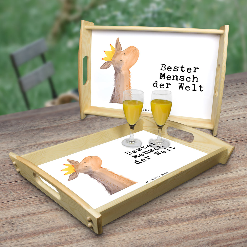 Serviertablett Lama Bester Mensch der Welt Tablett, Holztablett, Küchentablett, Dekotablett, Frühstückstablett, für, Dankeschön, Geschenk, Schenken, Geburtstag, Geburtstagsgeschenk, Geschenkidee, Danke, Bedanken, Mitbringsel, Freude machen, Geschenktipp, Lieblingsmensch, Liebling, Lieblings Mensch, tollster Mensch, Vorbild, Partner, Ehemann, Ehefrau, Liebe, Valentinstag