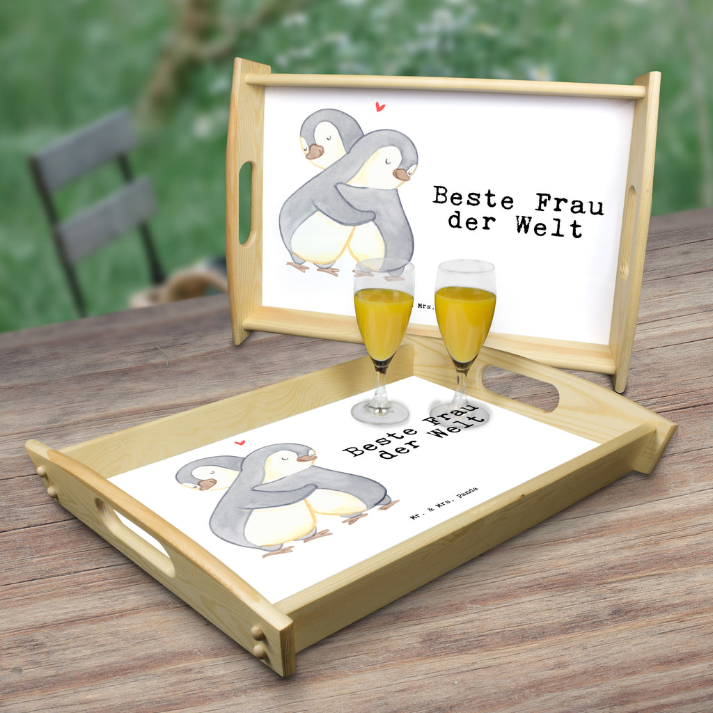 Serviertablett Pinguin Beste Frau der Welt Tablett, Holztablett, Küchentablett, Dekotablett, Frühstückstablett, für, Dankeschön, Geschenk, Schenken, Geburtstag, Geburtstagsgeschenk, Geschenkidee, Danke, Bedanken, Mitbringsel, Freude machen, Geschenktipp, Beste, Frau, Ehefrau, Partnerin, Freundin, Traumfrau, Liebling, Ehepartner, Ehe, Gattin, Lebensgefährtin, Braut, Kleinigkeit