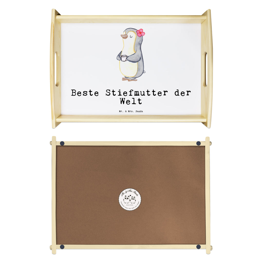 Serviertablett Pinguin Beste Stiefmutter der Welt Tablett, Holztablett, Küchentablett, Dekotablett, Frühstückstablett, für, Dankeschön, Geschenk, Schenken, Geburtstag, Geburtstagsgeschenk, Geschenkidee, Danke, Bedanken, Mitbringsel, Freude machen, Geschenktipp, Stiefmutter, Stief Mutter, Stiefmama, Mami, Mutter, Muttertag, Mutti, Mama, Tochter, Sohn, Beste