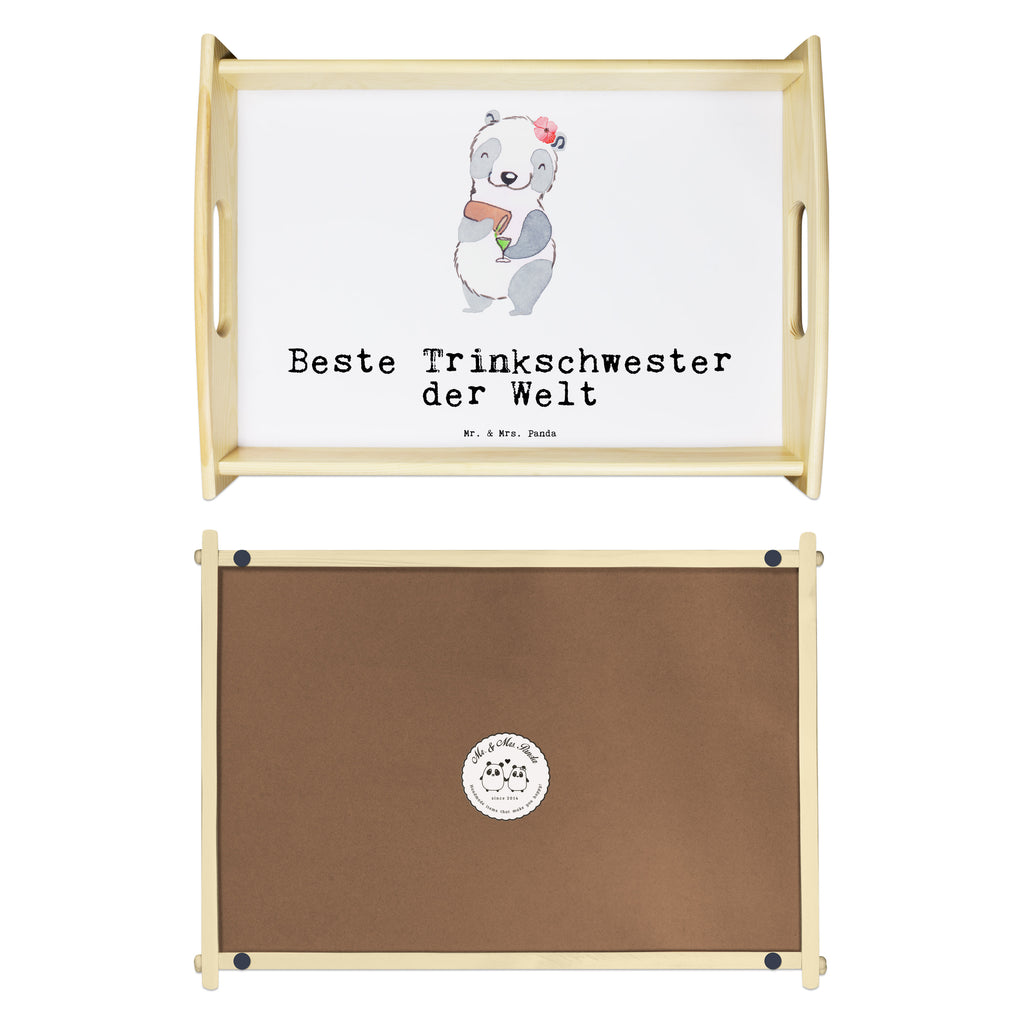Serviertablett Panda Beste Trinkschwester der Welt Tablett, Holztablett, Küchentablett, Dekotablett, Frühstückstablett, für, Dankeschön, Geschenk, Schenken, Geburtstag, Geburtstagsgeschenk, Geschenkidee, Danke, Bedanken, Mitbringsel, Freude machen, Geschenktipp, Trinkschwester, Saufschwester, Schwester, Sister, Freundin, Party, Bae, Trinken, Alkohol, Wochenende, Kleinigkeit, Sister from another Mister