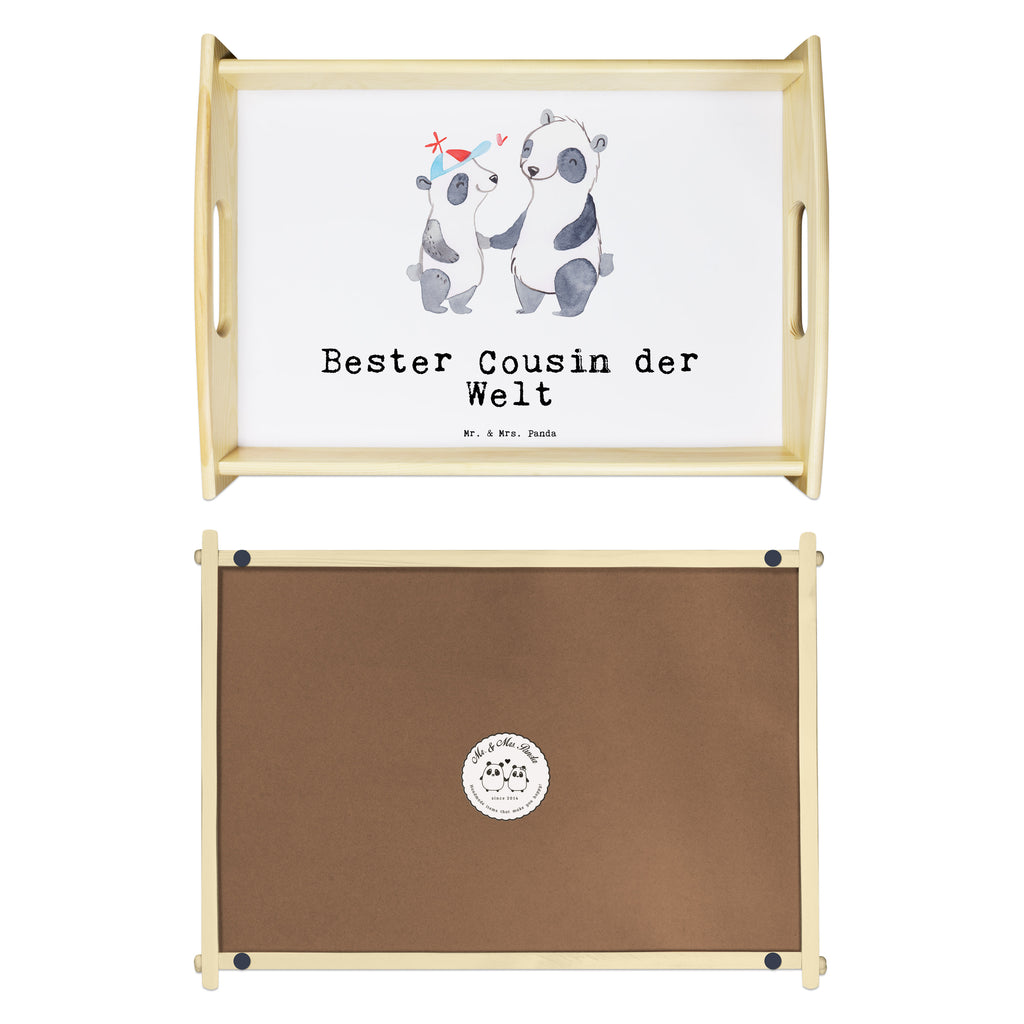 Serviertablett Panda Bester Cousin der Welt Tablett, Holztablett, Küchentablett, Dekotablett, Frühstückstablett, für, Dankeschön, Geschenk, Schenken, Geburtstag, Geburtstagsgeschenk, Geschenkidee, Danke, Bedanken, Mitbringsel, Freude machen, Geschenktipp, Cousin, Kousin, Vetter, Sohn von Onkel, Sohn von Tante, Familie, Verwandtschaft, Cousine