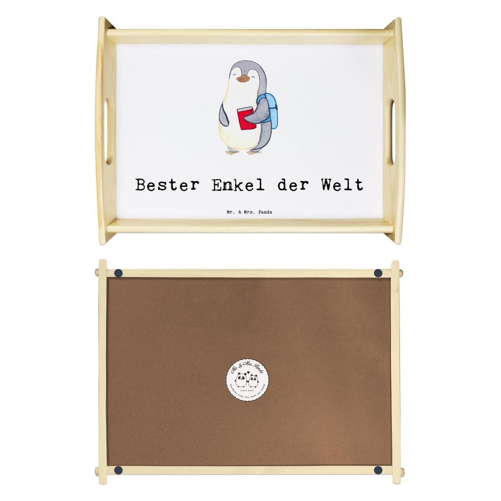 Serviertablett Pinguin Bester Enkel der Welt Tablett, Holztablett, Küchentablett, Dekotablett, Frühstückstablett, für, Dankeschön, Geschenk, Schenken, Geburtstag, Geburtstagsgeschenk, Geschenkidee, Danke, Bedanken, Mitbringsel, Freude machen, Geschenktipp, Enkel, Enkelkind, Enkelsohn, Oma, Opa, Kind von Tochter, Kind von Sohn, Taufe, Großsohn
