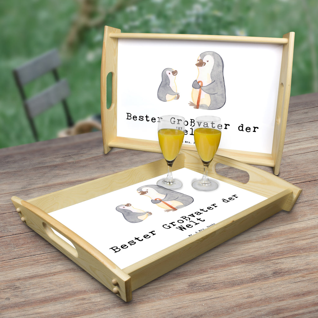 Serviertablett Pinguin Bester Großvater der Welt Tablett, Holztablett, Küchentablett, Dekotablett, Frühstückstablett, für, Dankeschön, Geschenk, Schenken, Geburtstag, Geburtstagsgeschenk, Geschenkidee, Danke, Bedanken, Mitbringsel, Freude machen, Geschenktipp, Großvater, Grossvater, Opa, Opi. Großpapa, Großeltern, enkel, Enkelin, Enkelkind, Kleinigkeit, Oppa, Oppi, Bester