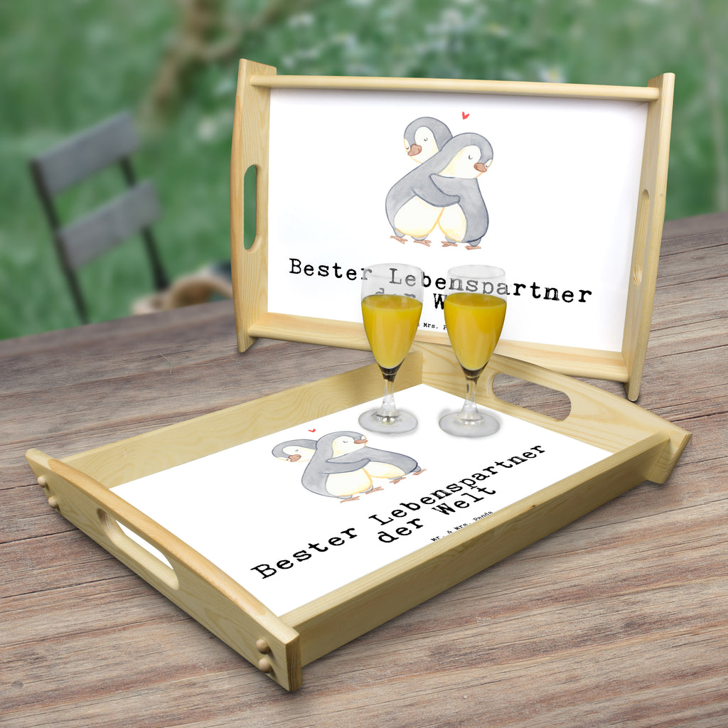 Serviertablett Pinguin Bester Lebenspartner der Welt Tablett, Holztablett, Küchentablett, Dekotablett, Frühstückstablett, für, Dankeschön, Geschenk, Schenken, Geburtstag, Geburtstagsgeschenk, Geschenkidee, Danke, Bedanken, Mitbringsel, Freude machen, Geschenktipp, Lebenspartner, Ehepartner, Partner, Ehemann, Ehefrau, Liebe, Freund, Freundin, Hochzeitstag, verliebt
