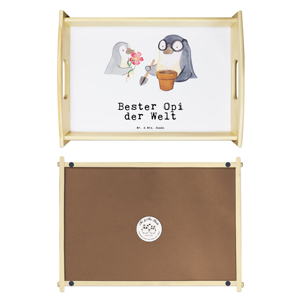 Serviertablett Pinguin Bester Opi der Welt Tablett, Holztablett, Küchentablett, Dekotablett, Frühstückstablett, für, Dankeschön, Geschenk, Schenken, Geburtstag, Geburtstagsgeschenk, Geschenkidee, Danke, Bedanken, Mitbringsel, Freude machen, Geschenktipp, Großvater, Grossvater, Opa, Opi. Großpapa, Großeltern, Nichte, Neffe, Kleinigkeit, Oppa, Oppi, Bester
