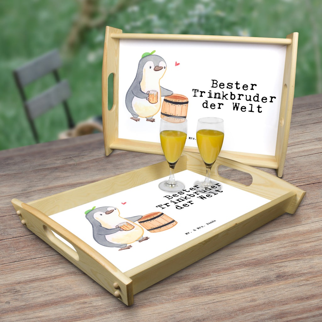 Serviertablett Pinguin Bester Trinkbruder der Welt Tablett, Holztablett, Küchentablett, Dekotablett, Frühstückstablett, für, Dankeschön, Geschenk, Schenken, Geburtstag, Geburtstagsgeschenk, Geschenkidee, Danke, Bedanken, Mitbringsel, Freude machen, Geschenktipp, Trinkbruder, Trinkkumpel, Kumpel, Saufkumpane, Kumpane, Trinken, Party, Kleinigkeit