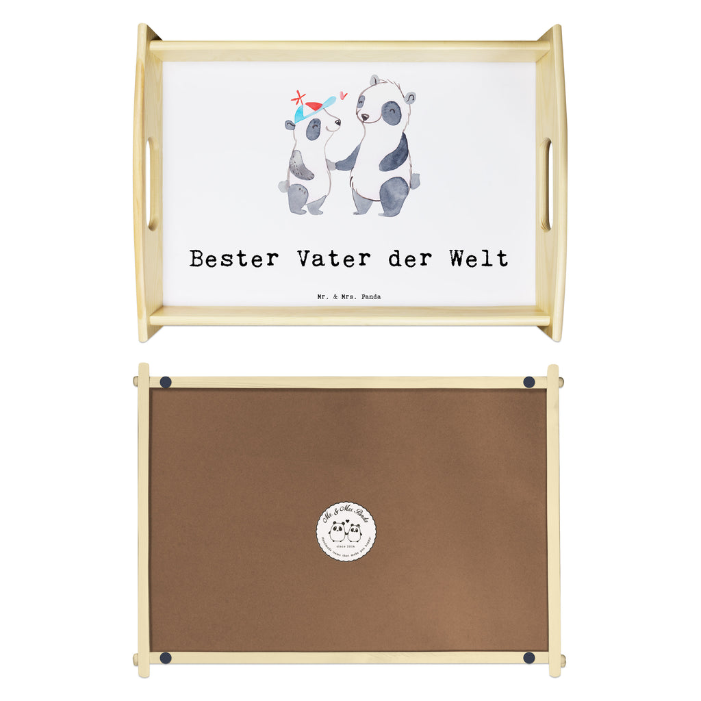 Serviertablett Panda Bester Vater der Welt Tablett, Holztablett, Küchentablett, Dekotablett, Frühstückstablett, für, Dankeschön, Geschenk, Schenken, Geburtstag, Geburtstagsgeschenk, Geschenkidee, Danke, Bedanken, Mitbringsel, Freude machen, Geschenktipp, Vater, Papa, Dad, Daddy, Paps, Papi, Vati, Eltern, Geschenk Vater, Mann, Familie, Bester, Kleinigkeit