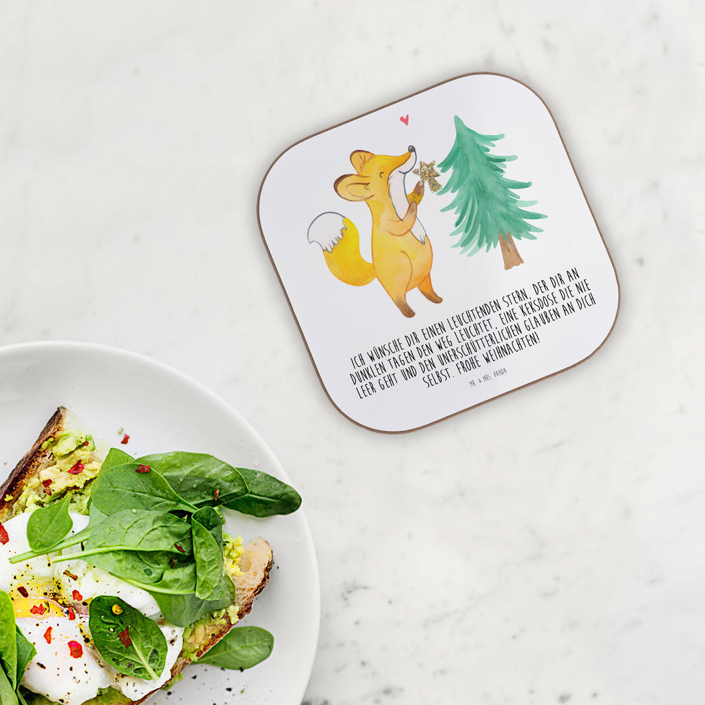 Quadratische Untersetzer Fuchs  Weihnachtsbaum Bierdeckel, Glasuntersetzer, Untersetzer Gläser, Getränkeuntersetzer, Winter, Weihnachten, Weihnachtsdeko, Nikolaus, Advent, Heiligabend, Wintermotiv, Weihnachtsmann, Weihnachtstage, Fuchs, Schlittschuh, Weihnachtszeit, Weihnachtsdekoration