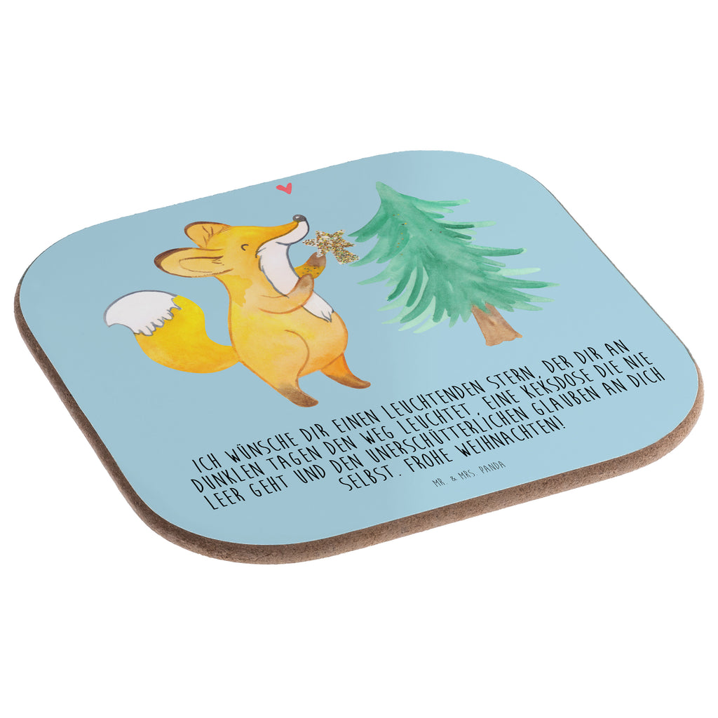 Quadratische Untersetzer Fuchs  Weihnachtsbaum Bierdeckel, Glasuntersetzer, Untersetzer Gläser, Getränkeuntersetzer, Winter, Weihnachten, Weihnachtsdeko, Nikolaus, Advent, Heiligabend, Wintermotiv, Weihnachtsmann, Weihnachtstage, Fuchs, Schlittschuh, Weihnachtszeit, Weihnachtsdekoration