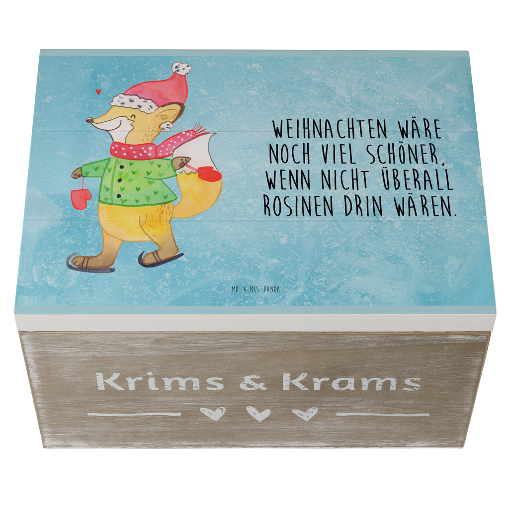 Holzkiste Fuchs  Schlittschuhe Holzkiste, Kiste, Schatzkiste, Truhe, Schatulle, XXL, Erinnerungsbox, Erinnerungskiste, Dekokiste, Aufbewahrungsbox, Winter, Weihnachten, Weihnachtsdeko, Nikolaus, Advent, Heiligabend, Wintermotiv, Weihnachtsmann, Weihnachtstage, Weihnachtsbaum, Tannenbaum, Weihnachtszeit