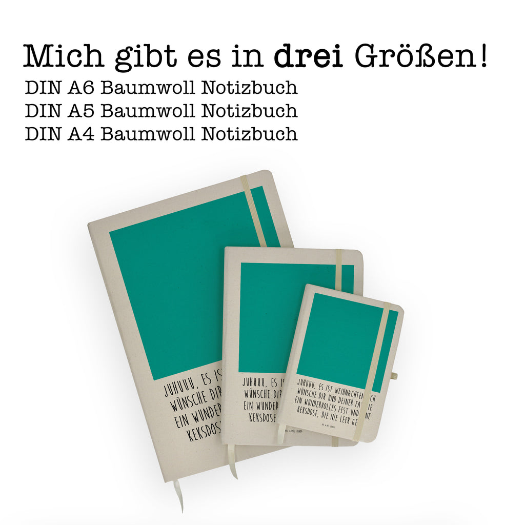 DIN A6 Baumwoll Notizbuch Winter Weihnachtsfreude Notizen, Eintragebuch, Tagebuch, Notizblock, Adressbuch, Journal, Kladde, Skizzenbuch, Notizheft, Schreibbuch, Schreibheft, Winter, Weihnachten, Weihnachtsdeko, Nikolaus, Advent, Heiligabend, Wintermotiv, Weihnachtsmann, Weihnachtstage, Fuchs, Weihnachtsbaum, Tannenbaum, Weihnachtszeit
