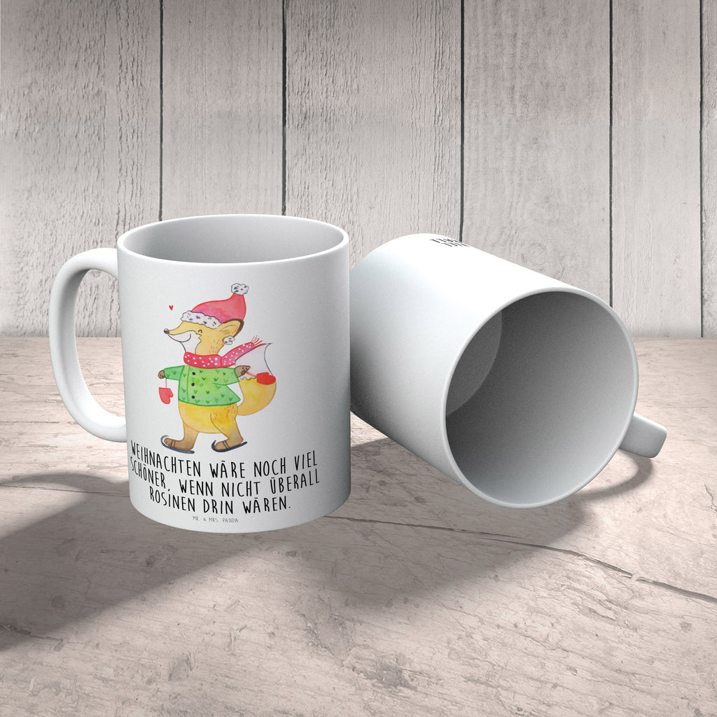 Tasse Fuchs  Schlittschuhe Winter, Weihnachten, Weihnachtsmann, Heiligabend, Weihnachtstage, Weihnachtsbaum, Tannenbaum, Weihnachtsgeschenk, Weihnachtszeit Becher, Kaffeetasse, Kaffeebecher, Tee, Frühstück, Büro  Winter, Weihnachten, Weihnachtsdeko, Nikolaus, Advent, Heiligabend, Wintermotiv