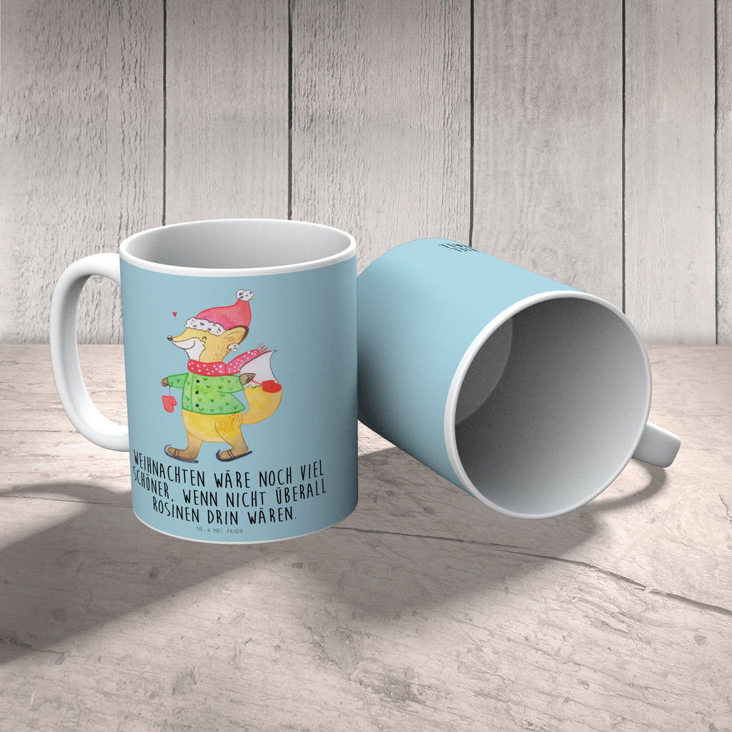 Tasse Fuchs  Schlittschuhe Winter, Weihnachten, Weihnachtsmann, Heiligabend, Weihnachtstage, Weihnachtsbaum, Tannenbaum, Weihnachtsgeschenk, Weihnachtszeit Becher, Kaffeetasse, Kaffeebecher, Tee, Frühstück, Büro  Winter, Weihnachten, Weihnachtsdeko, Nikolaus, Advent, Heiligabend, Wintermotiv