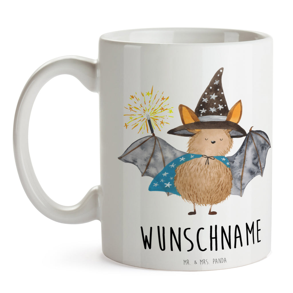 Personalisierte Tasse Fledermaus Zauberer Personalisierte Tasse, Namenstasse, Wunschname, Personalisiert, Tasse, Namen, Drucken, Tasse mit Namen, süße Tiermotive, gute Laune, lustige Sprüche, Tiere, Fledermaus, Fledermäuse, Zauberer, Magier, Frauen, reinsteigern