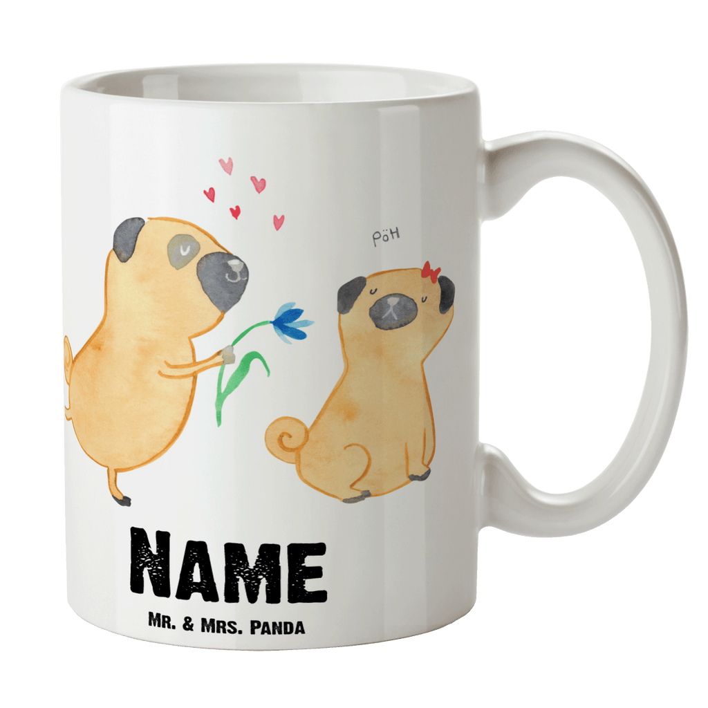 Personalisierte Tasse Mops verliebt Personalisierte Tasse, Namenstasse, Wunschname, Personalisiert, Tasse, Namen, Drucken, Tasse mit Namen, Hund, Hundemotiv, Haustier, Hunderasse, Tierliebhaber, Hundebesitzer, Sprüche, Mops, Möpse, Hundeliebe, verliebt, Liebe, Liebesspruch. Verlobt, Geschenk Freund, Partner