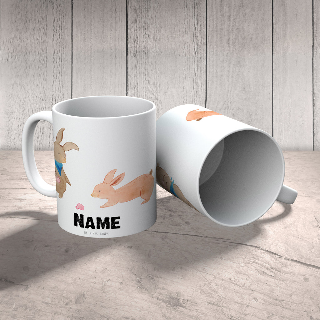 Personalisierte Tasse Hasen Muschel Personalisierte Tasse, Namenstasse, Wunschname, Personalisiert, Tasse, Namen, Drucken, Tasse mit Namen, Familie, Vatertag, Muttertag, Bruder, Schwester, Mama, Papa, Oma, Opa, Hasen, beste Freundin, Freundin, Freundinnen, best friends, BFF, Muscheln sammeln, Muscheln, Meer