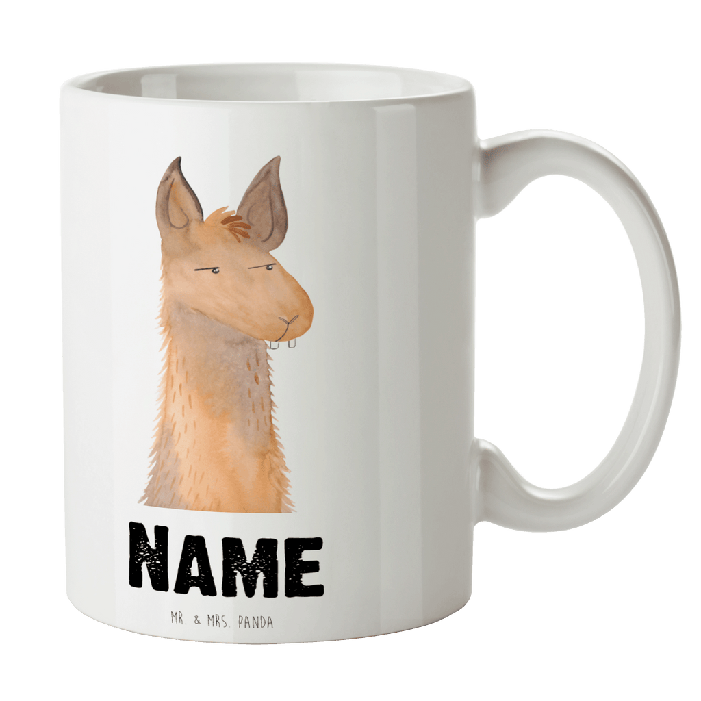 Personalisierte Tasse Lamakopf genervt Personalisierte Tasse, Namenstasse, Wunschname, Personalisiert, Tasse, Namen, Drucken, Tasse mit Namen, Lama, Alpaka, Lamas, Recht haben, genervt sein, Freundin, beste Freundin, Partnerin, Büro, Büroalltag, Chef, Chefin, Azubi