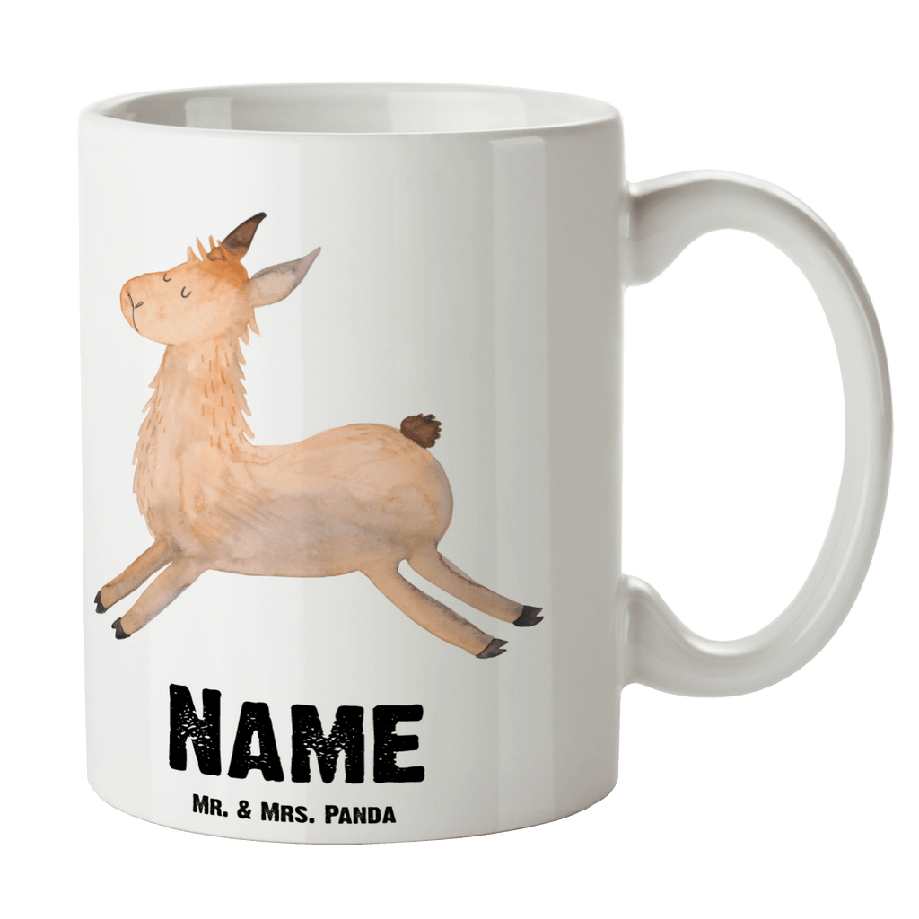 Personalisierte Tasse Lama springend Personalisierte Tasse, Namenstasse, Wunschname, Personalisiert, Tasse, Namen, Drucken, Tasse mit Namen, Lama, Alpaka, Lamas, Lieblingstag, Happy day, fröhlich, Glück, Freundin, Liebeskummer, Neustart, guten Morgen, Start, Prüfung, Abitur