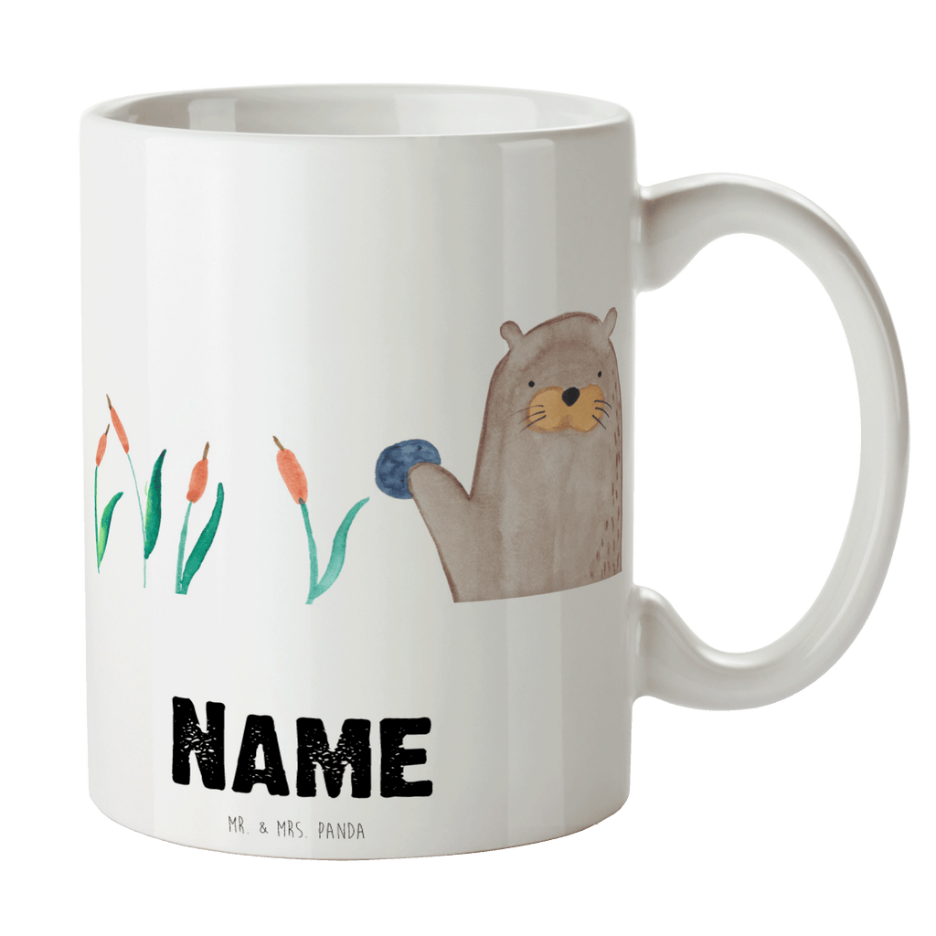 Personalisierte Tasse Otter mit Stein Personalisierte Tasse, Namenstasse, Wunschname, Personalisiert, Tasse, Namen, Drucken, Tasse mit Namen, Otter, Fischotter, Seeotter, Otter Seeotter See Otter