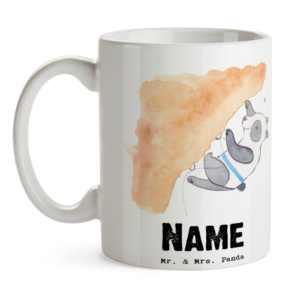 Personalisierte Tasse Panda Klettern Tage Personalisierte Tasse, Namenstasse, Wunschname, Personalisiert, Tasse, Namen, Drucken, Tasse mit Namen, Geschenk, Sport, Sportart, Hobby, Schenken, Danke, Dankeschön, Auszeichnung, Gewinn, Sportler, Klettern, Bouldern, Kletterhalle, Klettersport