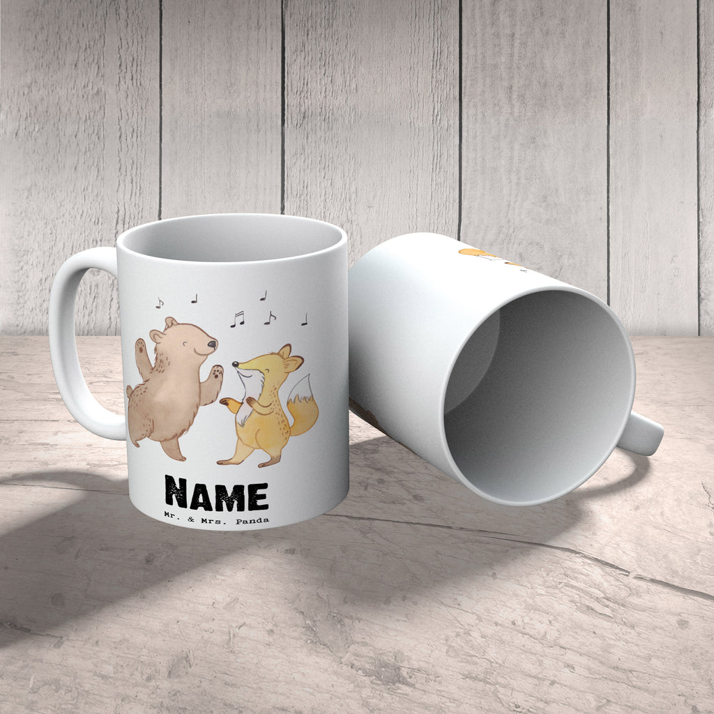 Personalisierte Tasse Bär & Fuchs Disco Tage Personalisierte Tasse, Namenstasse, Wunschname, Personalisiert, Tasse, Namen, Drucken, Tasse mit Namen, Geschenk, Sport, Sportart, Hobby, Schenken, Danke, Dankeschön, Auszeichnung, Gewinn, Sportler, Disco, Clubs, Tanzen, Feiern, Clubbing, Tanzstimmung, Nachtclub