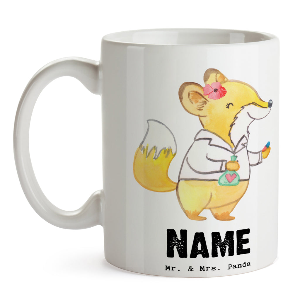 Personalisierte Tasse Apothekerin mit Herz Personalisierte Tasse, Namenstasse, Wunschname, Personalisiert, Tasse, Namen, Drucken, Tasse mit Namen, Beruf, Ausbildung, Jubiläum, Abschied, Rente, Kollege, Kollegin, Geschenk, Schenken, Arbeitskollege, Mitarbeiter, Firma, Danke, Dankeschön, Apothekerin, Pharmazie, Staatsexamen, Approbation, Eröffnung Apotheke