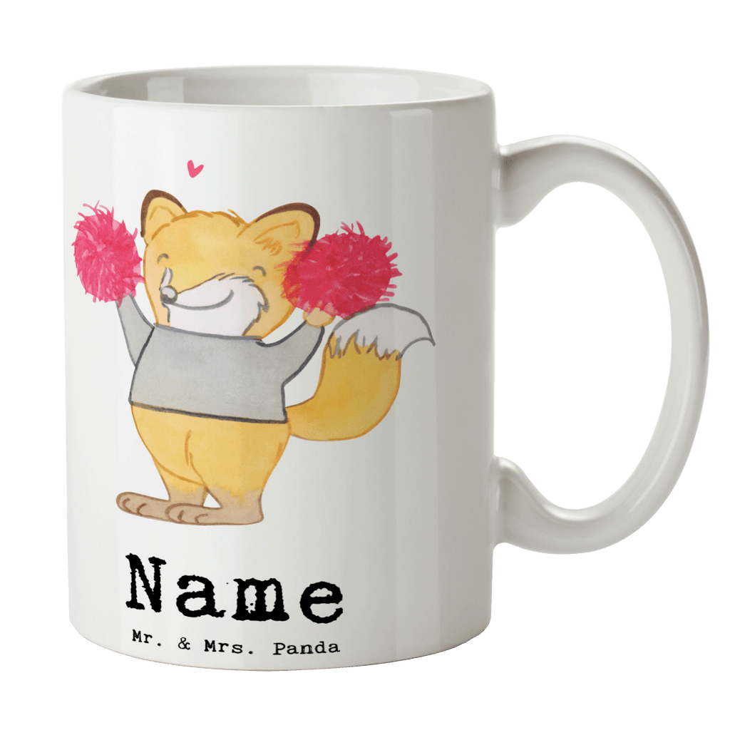 Personalisierte Tasse Fuchs Cheerleader Tage Personalisierte Tasse, Namenstasse, Wunschname, Personalisiert, Tasse, Namen, Drucken, Tasse mit Namen, Geschenk, Sport, Sportart, Hobby, Schenken, Danke, Dankeschön, Auszeichnung, Gewinn, Sportler, Cheerleader, Cheerleading, Turnen, Turn Club, Turniere