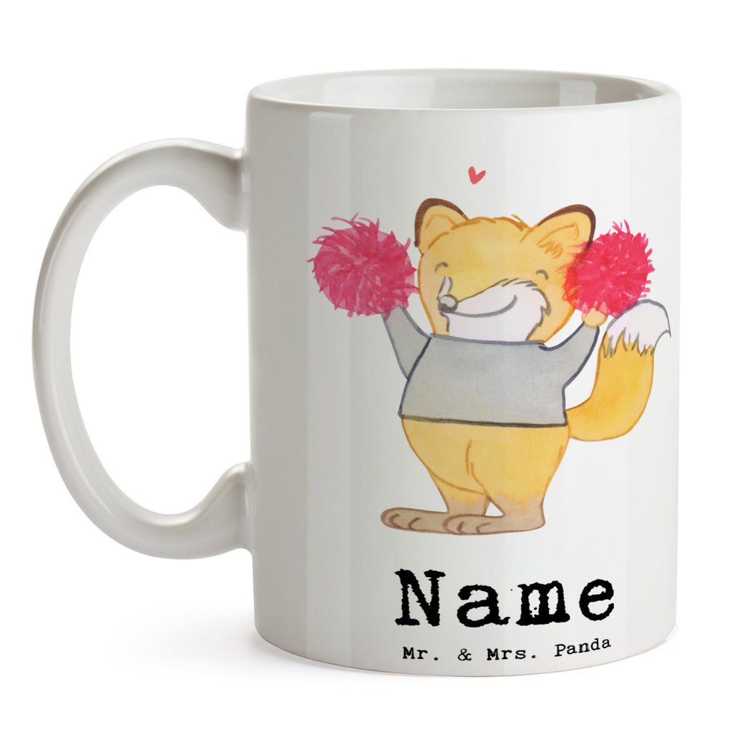 Personalisierte Tasse Fuchs Cheerleader Tage Personalisierte Tasse, Namenstasse, Wunschname, Personalisiert, Tasse, Namen, Drucken, Tasse mit Namen, Geschenk, Sport, Sportart, Hobby, Schenken, Danke, Dankeschön, Auszeichnung, Gewinn, Sportler, Cheerleader, Cheerleading, Turnen, Turn Club, Turniere