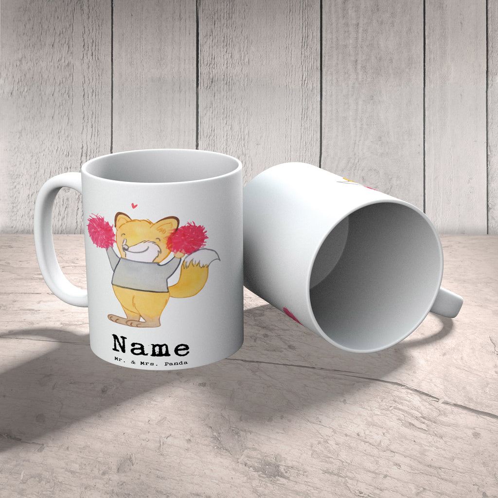 Personalisierte Tasse Fuchs Cheerleader Tage Personalisierte Tasse, Namenstasse, Wunschname, Personalisiert, Tasse, Namen, Drucken, Tasse mit Namen, Geschenk, Sport, Sportart, Hobby, Schenken, Danke, Dankeschön, Auszeichnung, Gewinn, Sportler, Cheerleader, Cheerleading, Turnen, Turn Club, Turniere