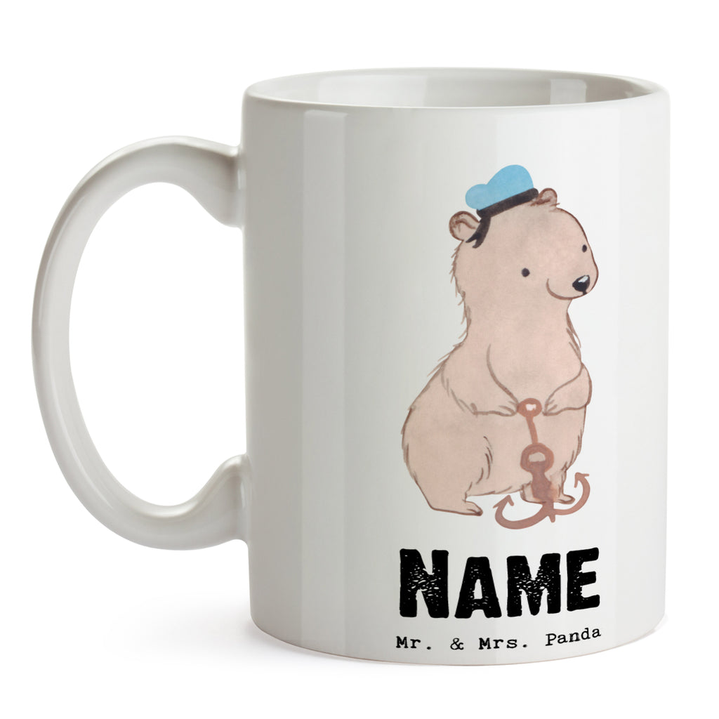 Personalisierte Tasse Matrose mit Herz Personalisierte Tasse, Namenstasse, Wunschname, Personalisiert, Tasse, Namen, Drucken, Tasse mit Namen, Beruf, Ausbildung, Jubiläum, Abschied, Rente, Kollege, Kollegin, Geschenk, Schenken, Arbeitskollege, Mitarbeiter, Firma, Danke, Dankeschön, Matrose, Seemann, Seeleute, Schiff, Schiffsmechaniker