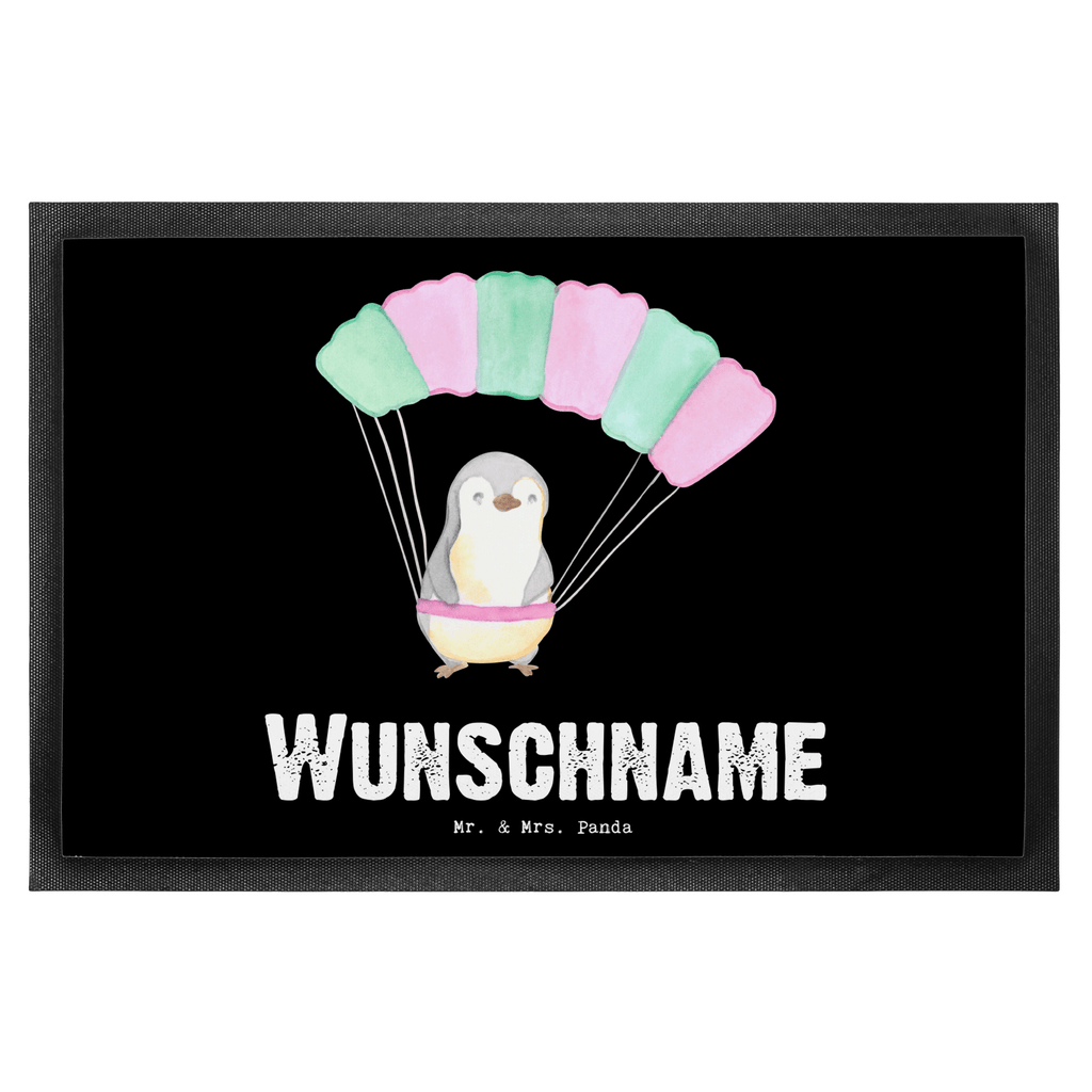 Personalisierte Fußmatte Pinguin Fallschirm springen Tage Personalisierte Fußmatte, Fußmatte mit Namen, Personalisieruung, Personalisiert, Fußmatte bedrucken, Türvorleger mit Namen, Haustürmatte personalisiert, Namensfussmatte, Wunschnamen, Bedrucken, Türvorleger personalisiert, Geschenk, Sport, Sportart, Hobby, Schenken, Danke, Dankeschön, Auszeichnung, Gewinn, Sportler, Fallschirmspringen, Skydive, Fallschirmsprung