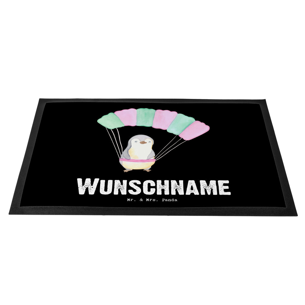 Personalisierte Fußmatte Pinguin Fallschirm springen Tage Personalisierte Fußmatte, Fußmatte mit Namen, Personalisieruung, Personalisiert, Fußmatte bedrucken, Türvorleger mit Namen, Haustürmatte personalisiert, Namensfussmatte, Wunschnamen, Bedrucken, Türvorleger personalisiert, Geschenk, Sport, Sportart, Hobby, Schenken, Danke, Dankeschön, Auszeichnung, Gewinn, Sportler, Fallschirmspringen, Skydive, Fallschirmsprung