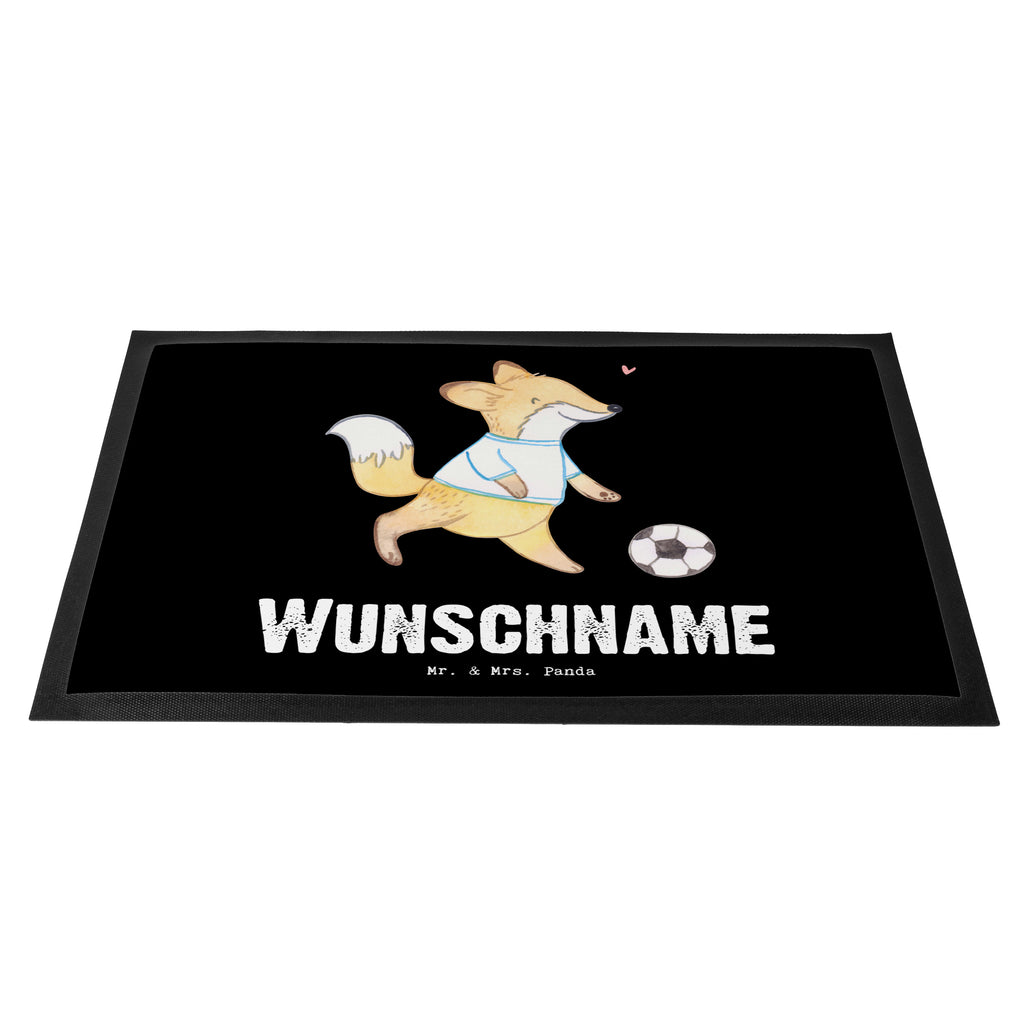 Personalisierte Fußmatte Fuchs Fußball spielen Tage