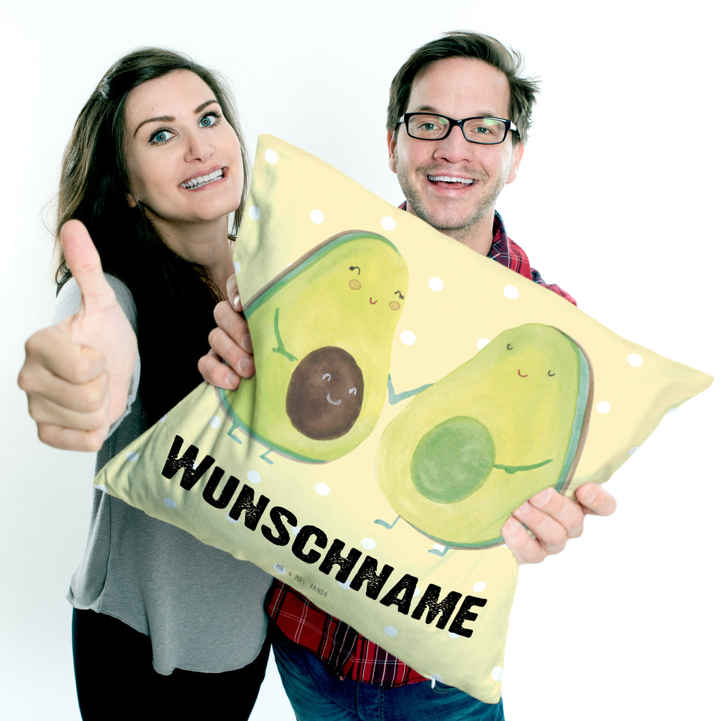 Personalisiertes Kissen Avocado Pärchen Kissen, personalisiert, Name, Wunschname, bedrucken, Kopfkissen, Avocado, Veggie, Vegan, Gesund, Avocuddle, Liebe, Schwangerschaft, Familie, Babyshower, Babyparty, Hochzeit, Kinder, Avocados, Geburt