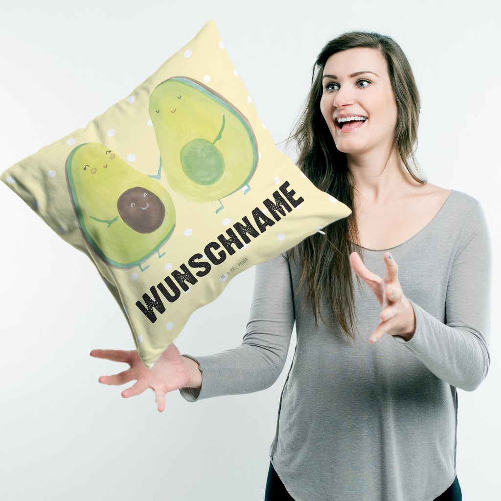 Personalisiertes Kissen Avocado Pärchen Kissen, personalisiert, Name, Wunschname, bedrucken, Kopfkissen, Avocado, Veggie, Vegan, Gesund, Avocuddle, Liebe, Schwangerschaft, Familie, Babyshower, Babyparty, Hochzeit, Kinder, Avocados, Geburt