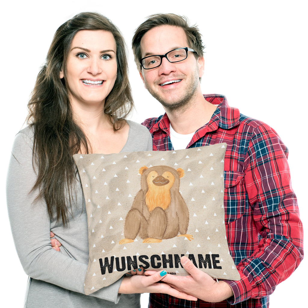 Personalisiertes Kissen Affe Kissen, personalisiert, Name, Wunschname, bedrucken, Kopfkissen, Afrika, Wildtiere, Affe, Äffchen, Affen, Selbstliebe, Respekt, Motivation, Selbstachtung, Liebe, Selbstbewusstsein, Selfcare
