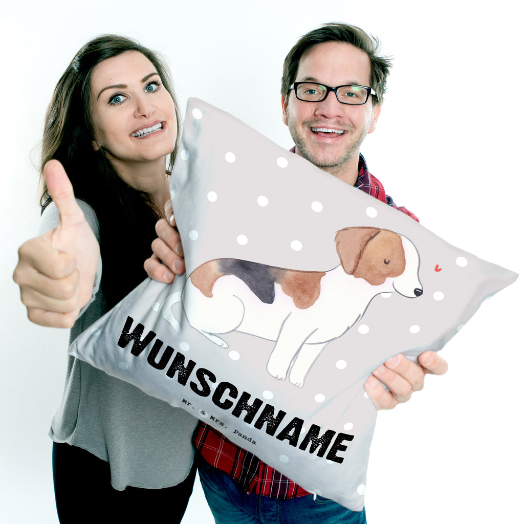 Personalisiertes Kissen Foxhound Lebensretter Kissen, personalisiert, Name, Wunschname, bedrucken, Kopfkissen, Hund, Hunderasse, Rassehund, Hundebesitzer, Geschenk, Tierfreund, Schenken, Welpe, Foxhound, Jagdhund, Laufhund