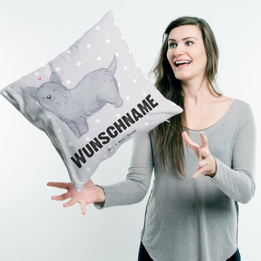 Personalisiertes Kissen Skye Terrier Lebensretter Kissen, personalisiert, Name, Wunschname, bedrucken, Kopfkissen, Hund, Hunderasse, Rassehund, Hundebesitzer, Geschenk, Tierfreund, Schenken, Welpe, Skye Terrier, Terrier