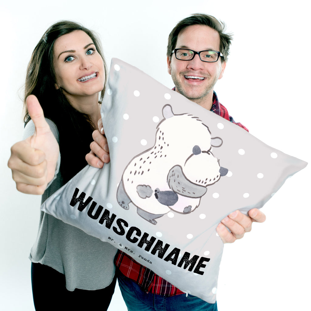 Personalisiertes Kissen Panda Beste Pflegeeltern der Welt Kissen, personalisiert, Name, Wunschname, bedrucken, Kopfkissen, für, Dankeschön, Geschenk, Schenken, Geburtstag, Geburtstagsgeschenk, Geschenkidee, Danke, Bedanken, Mitbringsel, Freude machen, Geschenktipp, Pflegeeltern, Pflegekind, Adoption, Eltern, Mama, Papa, Mami, Papi, Familie, Elternpaar, Mama und Papa