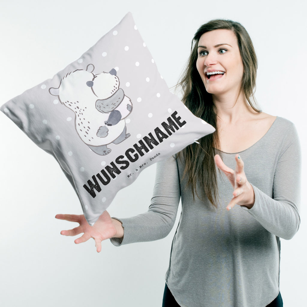 Personalisiertes Kissen Panda Beste Pflegeeltern der Welt Kissen, personalisiert, Name, Wunschname, bedrucken, Kopfkissen, für, Dankeschön, Geschenk, Schenken, Geburtstag, Geburtstagsgeschenk, Geschenkidee, Danke, Bedanken, Mitbringsel, Freude machen, Geschenktipp, Pflegeeltern, Pflegekind, Adoption, Eltern, Mama, Papa, Mami, Papi, Familie, Elternpaar, Mama und Papa