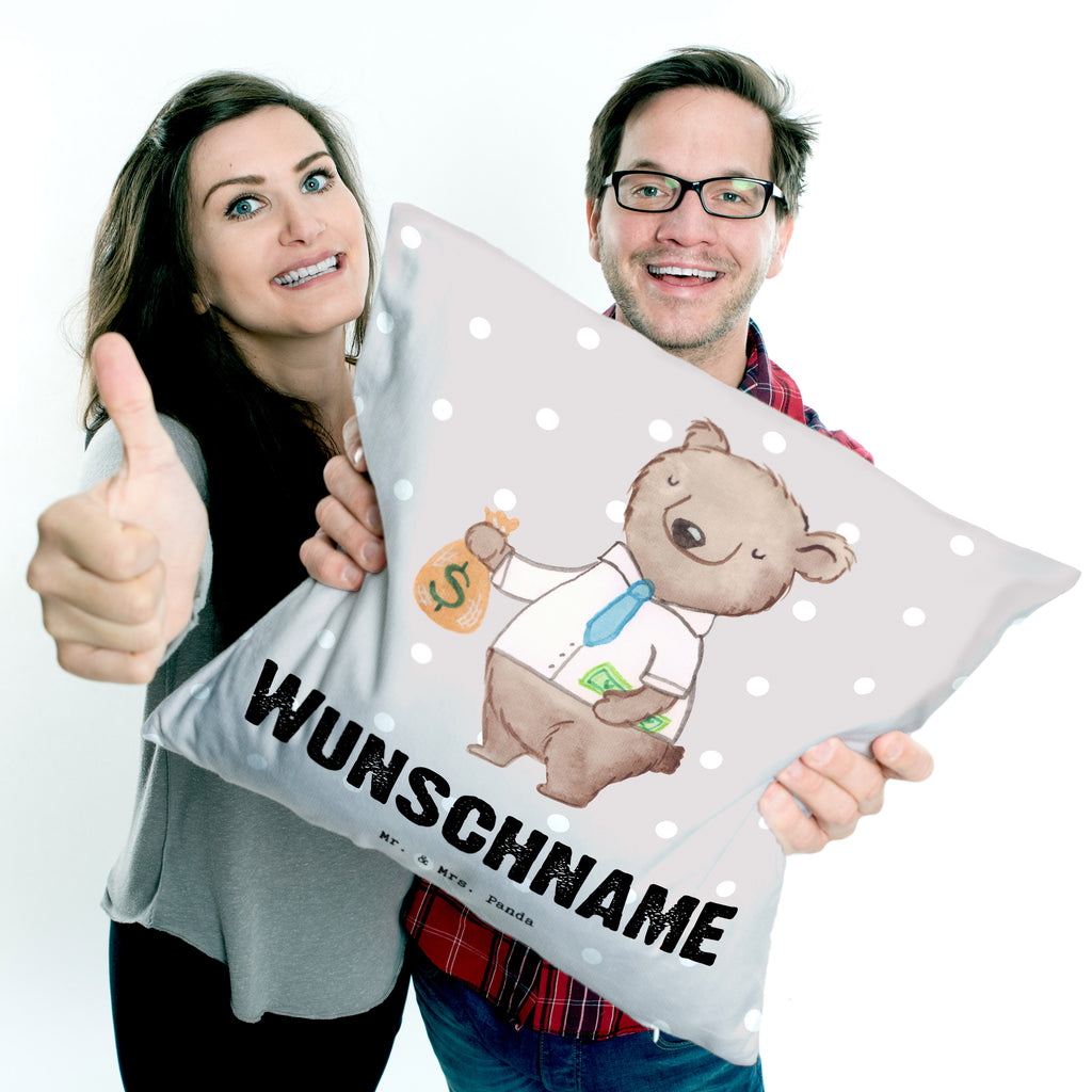 Personalisiertes Kissen Bänker mit Herz Kissen, personalisiert, Name, Wunschname, bedrucken, Kopfkissen, Beruf, Ausbildung, Jubiläum, Abschied, Rente, Kollege, Kollegin, Geschenk, Schenken, Arbeitskollege, Mitarbeiter, Firma, Danke, Dankeschön, Bänker, Bankfachmann, Bankangestellter, Bankberater
