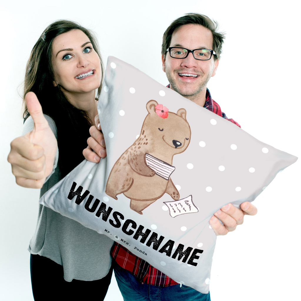 Personalisiertes Kissen Buchhalterin mit Herz Kissen, personalisiert, Name, Wunschname, bedrucken, Kopfkissen, Beruf, Ausbildung, Jubiläum, Abschied, Rente, Kollege, Kollegin, Geschenk, Schenken, Arbeitskollege, Mitarbeiter, Firma, Danke, Dankeschön, Buchhalter, in Bürojob, Backoffice Mitarbeiterin, Angestellte