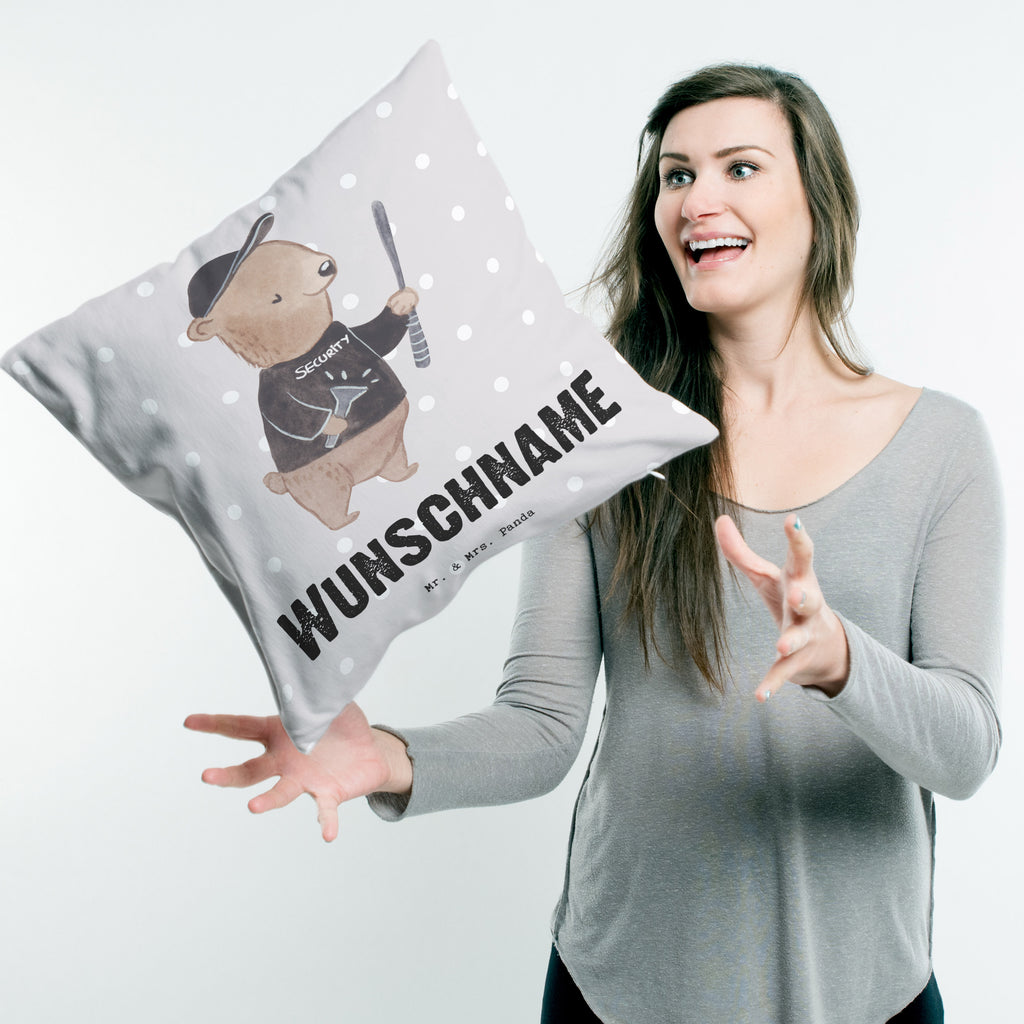 Personalisiertes Kissen Bodyguard mit Herz Kissen, personalisiert, Name, Wunschname, bedrucken, Kopfkissen, Beruf, Ausbildung, Jubiläum, Abschied, Rente, Kollege, Kollegin, Geschenk, Schenken, Arbeitskollege, Mitarbeiter, Firma, Danke, Dankeschön, Bodyguard, Personenschützer
