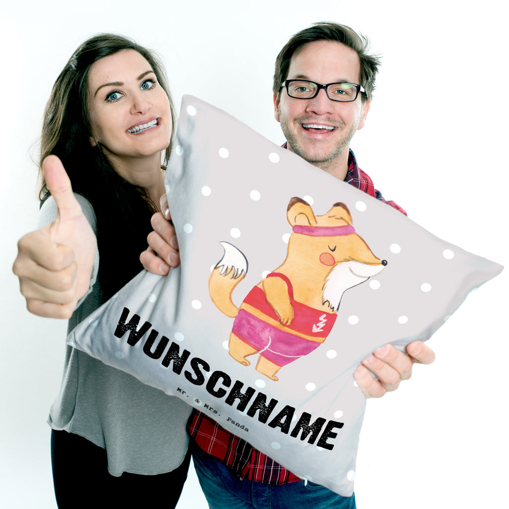 Personalisiertes Kissen Sportlerin mit Herz Kissen, personalisiert, Name, Wunschname, bedrucken, Kopfkissen, Beruf, Ausbildung, Jubiläum, Abschied, Rente, Kollege, Kollegin, Geschenk, Schenken, Arbeitskollege, Mitarbeiter, Firma, Danke, Dankeschön