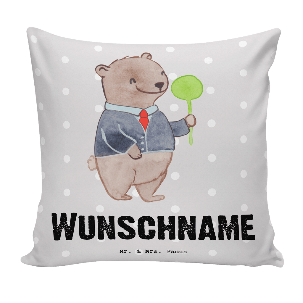 Personalisiertes Kissen Zugbegleiter mit Herz Kissen, personalisiert, Name, Wunschname, bedrucken, Kopfkissen, Beruf, Ausbildung, Jubiläum, Abschied, Rente, Kollege, Kollegin, Geschenk, Schenken, Arbeitskollege, Mitarbeiter, Firma, Danke, Dankeschön
