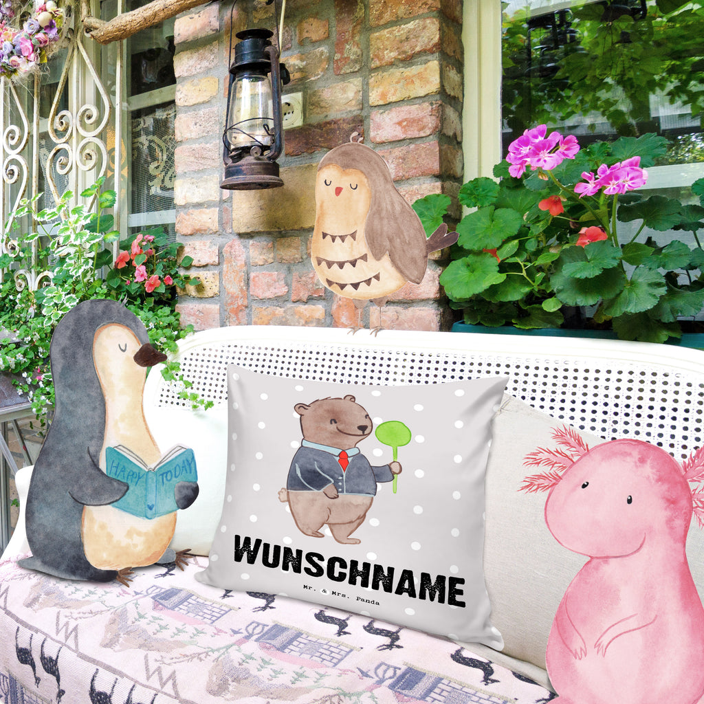 Personalisiertes Kissen Zugbegleiter mit Herz Kissen, personalisiert, Name, Wunschname, bedrucken, Kopfkissen, Beruf, Ausbildung, Jubiläum, Abschied, Rente, Kollege, Kollegin, Geschenk, Schenken, Arbeitskollege, Mitarbeiter, Firma, Danke, Dankeschön