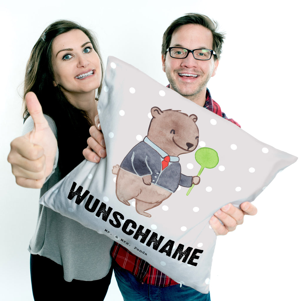 Personalisiertes Kissen Zugbegleiter mit Herz Kissen, personalisiert, Name, Wunschname, bedrucken, Kopfkissen, Beruf, Ausbildung, Jubiläum, Abschied, Rente, Kollege, Kollegin, Geschenk, Schenken, Arbeitskollege, Mitarbeiter, Firma, Danke, Dankeschön